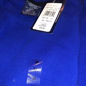 Blue long sleeve polo